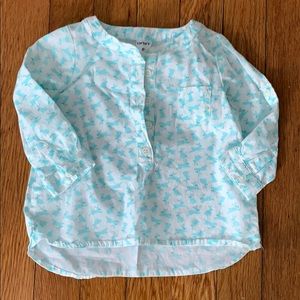 Blue bunny baby tunic